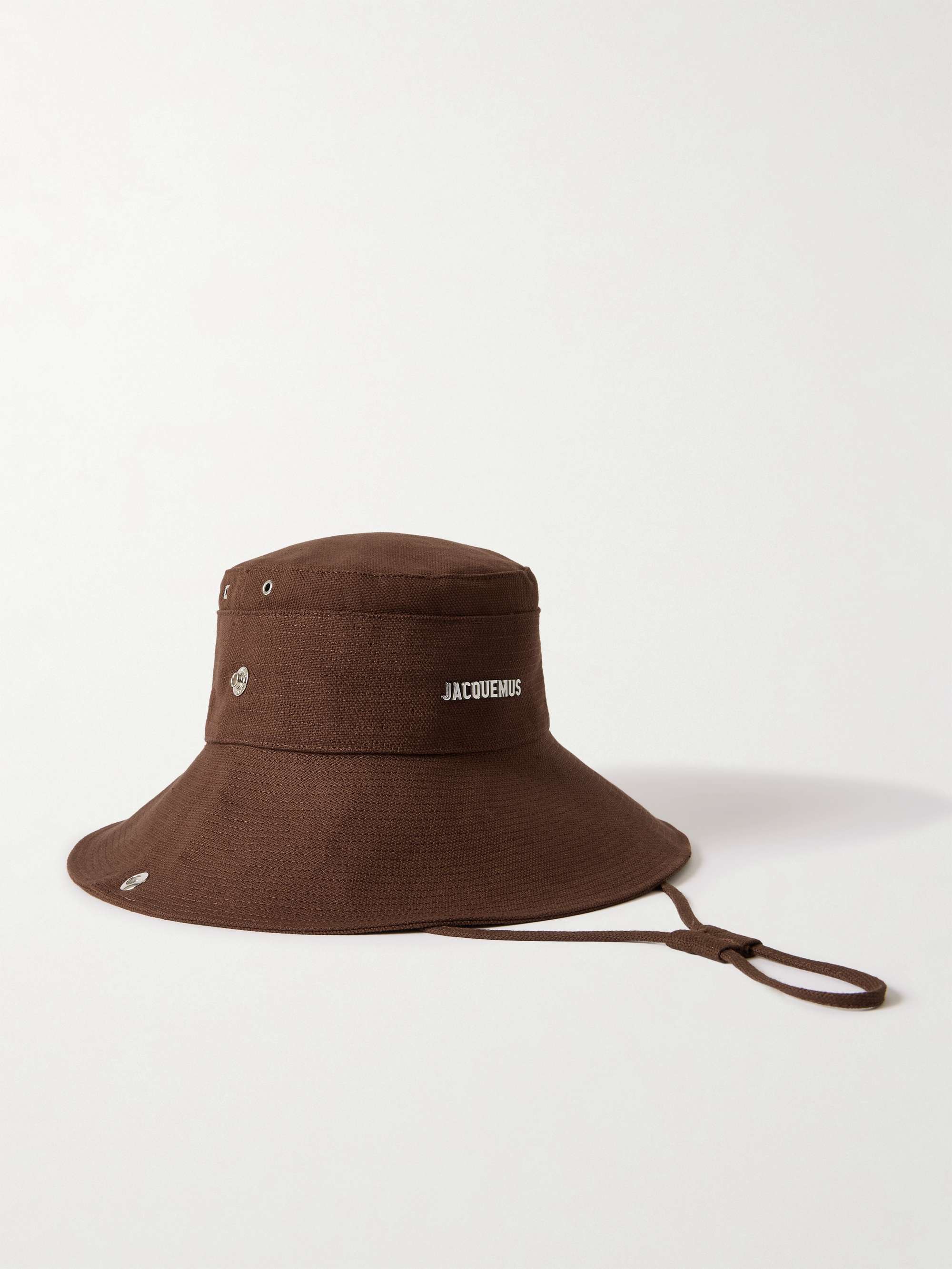 JACQUEMUS Le Bob De Nimes embellished cotton bucket hat JACQUEMUS Le Bob De Nimes embellished cotton bucket hat