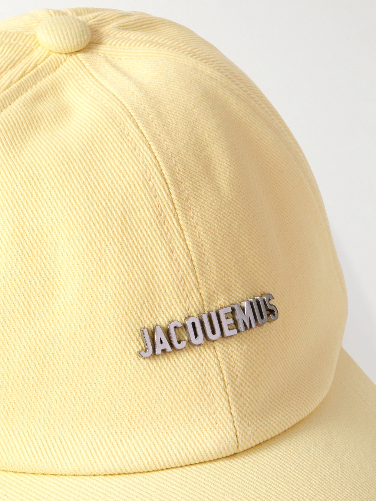JACQUEMUS GADJO APPLIQUÉD COTTON-TWILL CAP