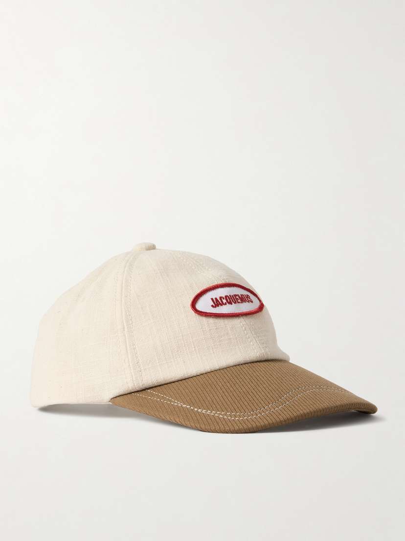 Jacquemus La Casquette Gelato Appliquéd Slub Cotton And Corduroy Baseball Cap