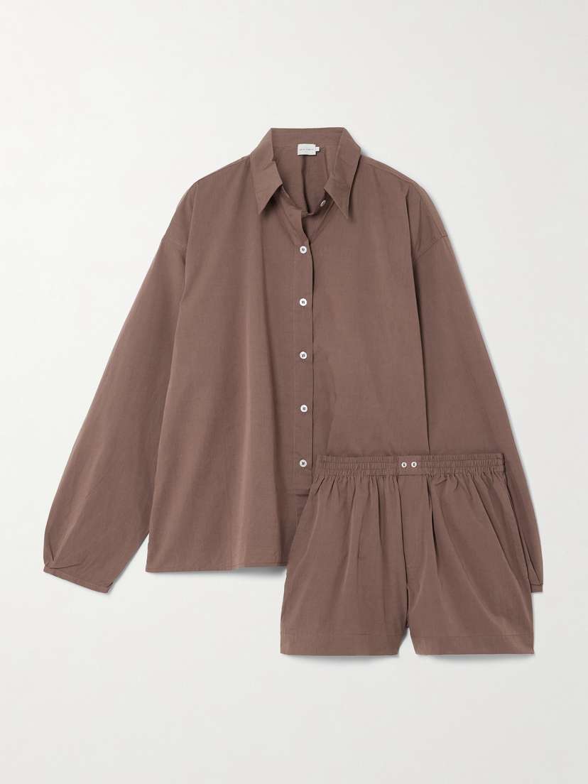 Deiji Studios Day Organic Cotton Shirt And Shorts Set