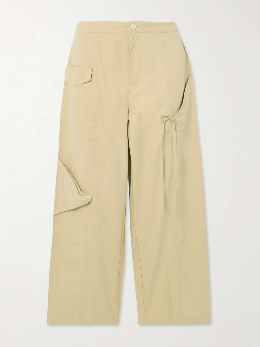 Deiji Studios Pocket Embellished Organic Cotton-twill Pants