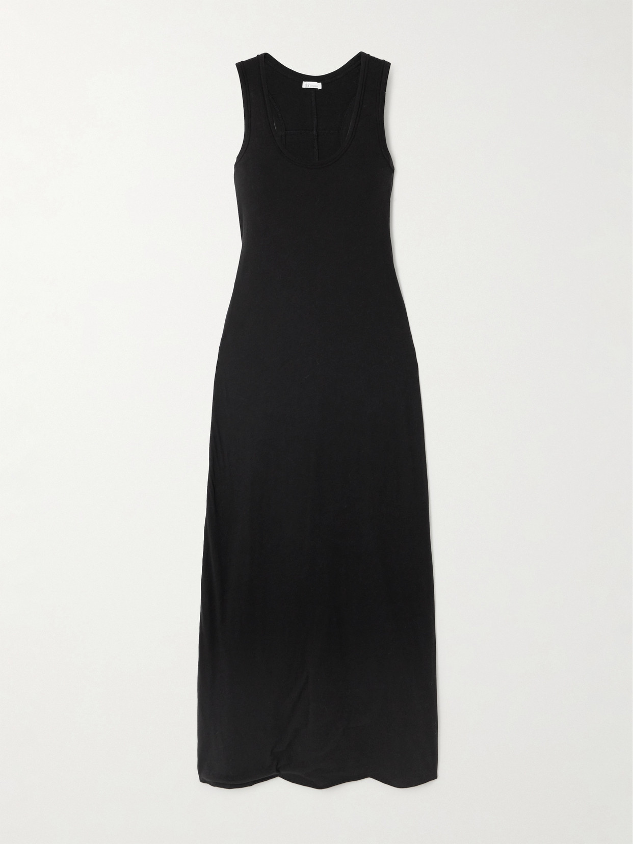 Skin Elodie Organic Pima Cotton-jersey Maxi Dress In Black
