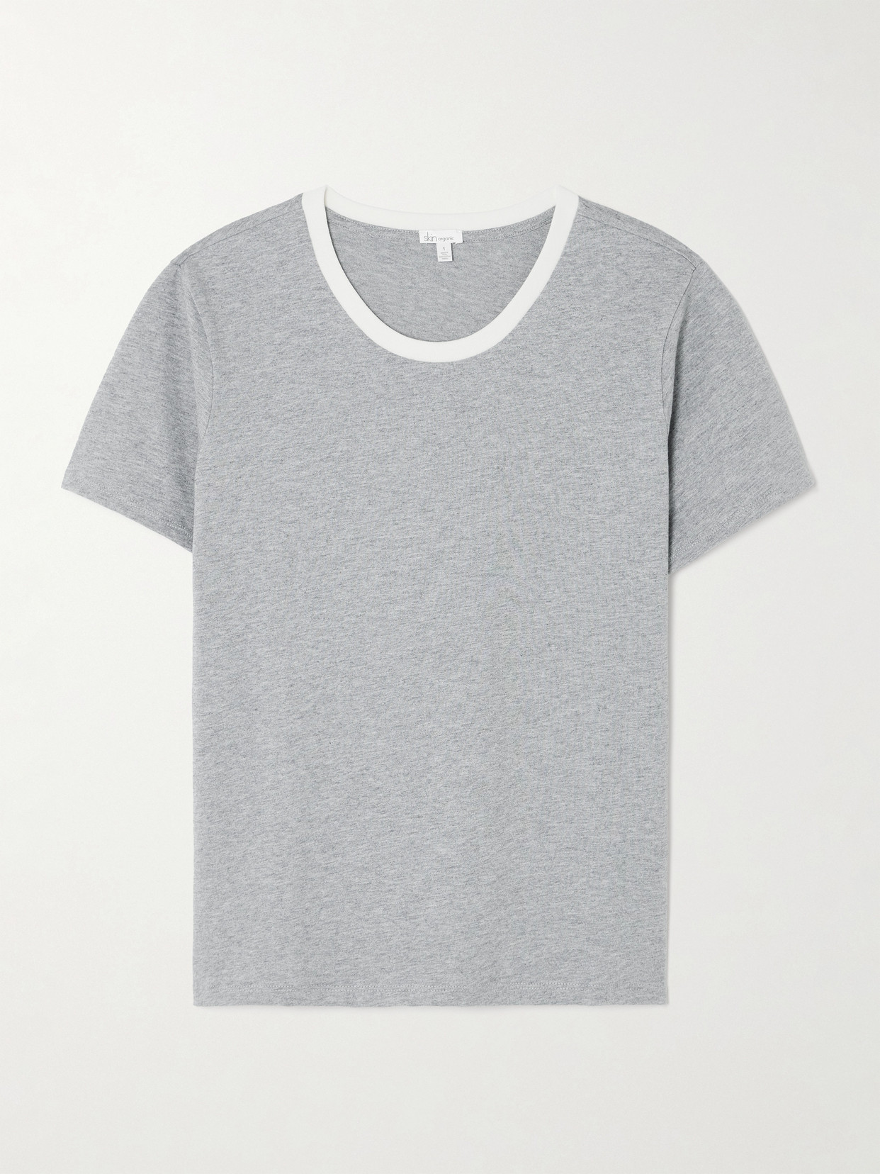 Skin Organic Pima Cotton-jersey T-shirt In Grey