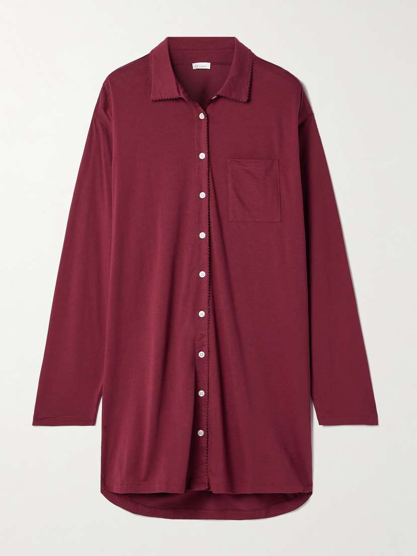 Skin Camellia Organic Pima Cotton-jersey Nightdress