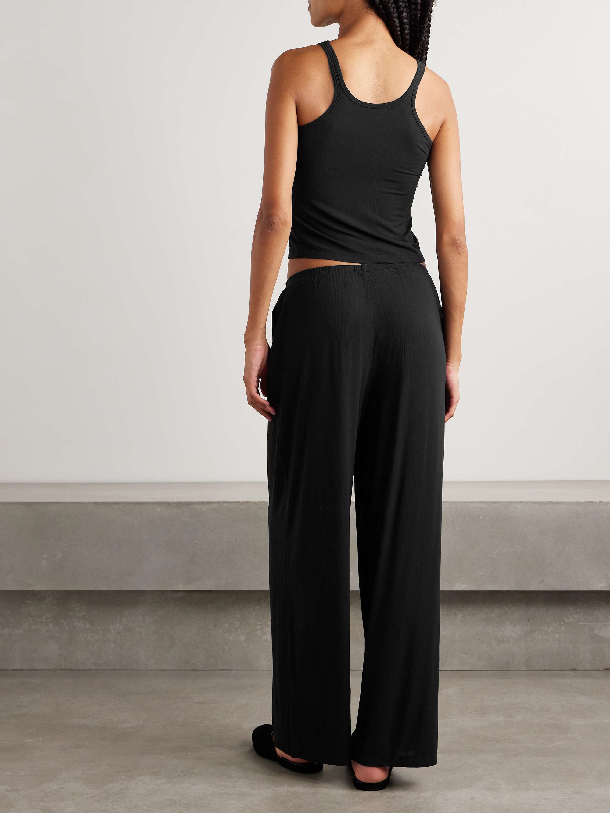 SKIN Dreamy ribbed stretchTENCEL™ Modal jersey pajama set NETAPORTER