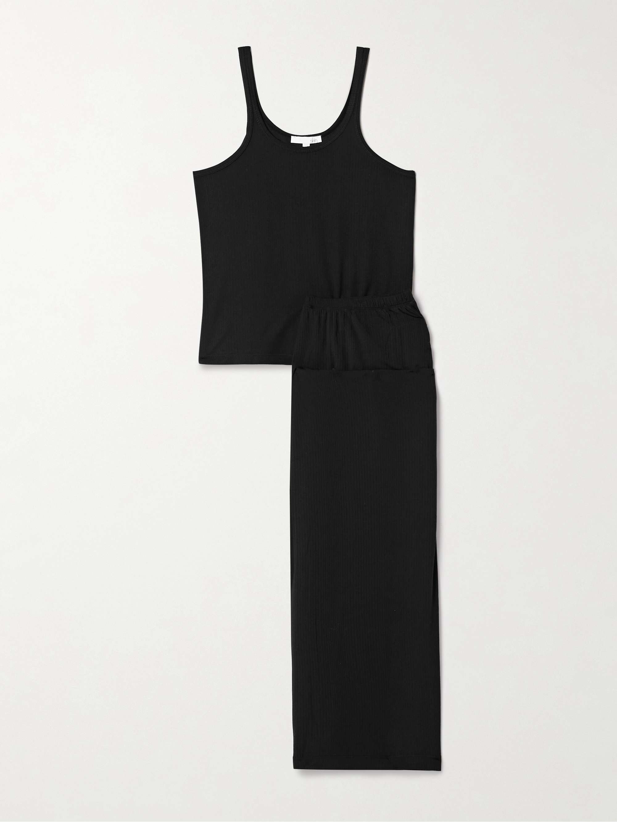 SKIN Dreamy ribbed stretchTENCEL™ Modal jersey pajama set NETAPORTER