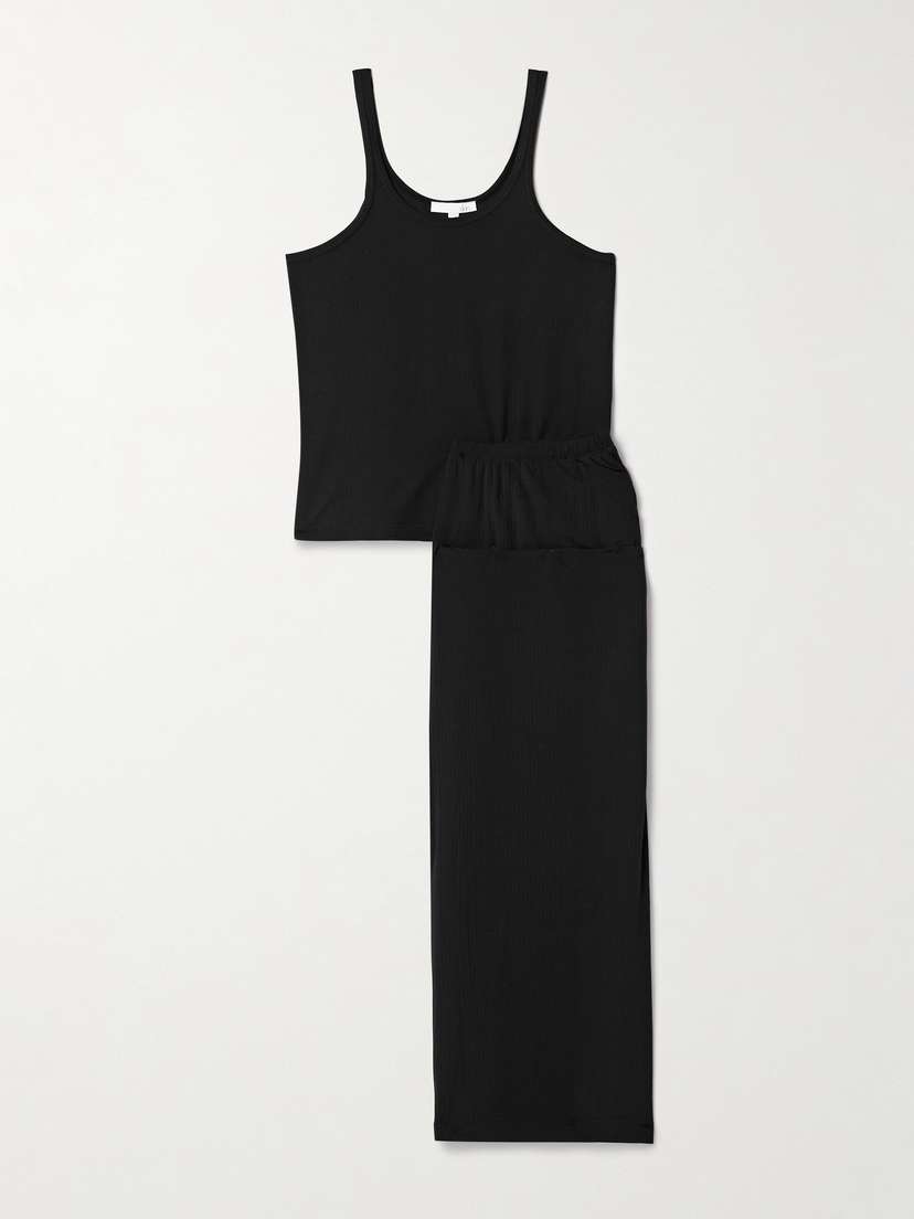 Skin Dreamy Ribbed Stretch-tencel™ Modal Jersey Pajama Set