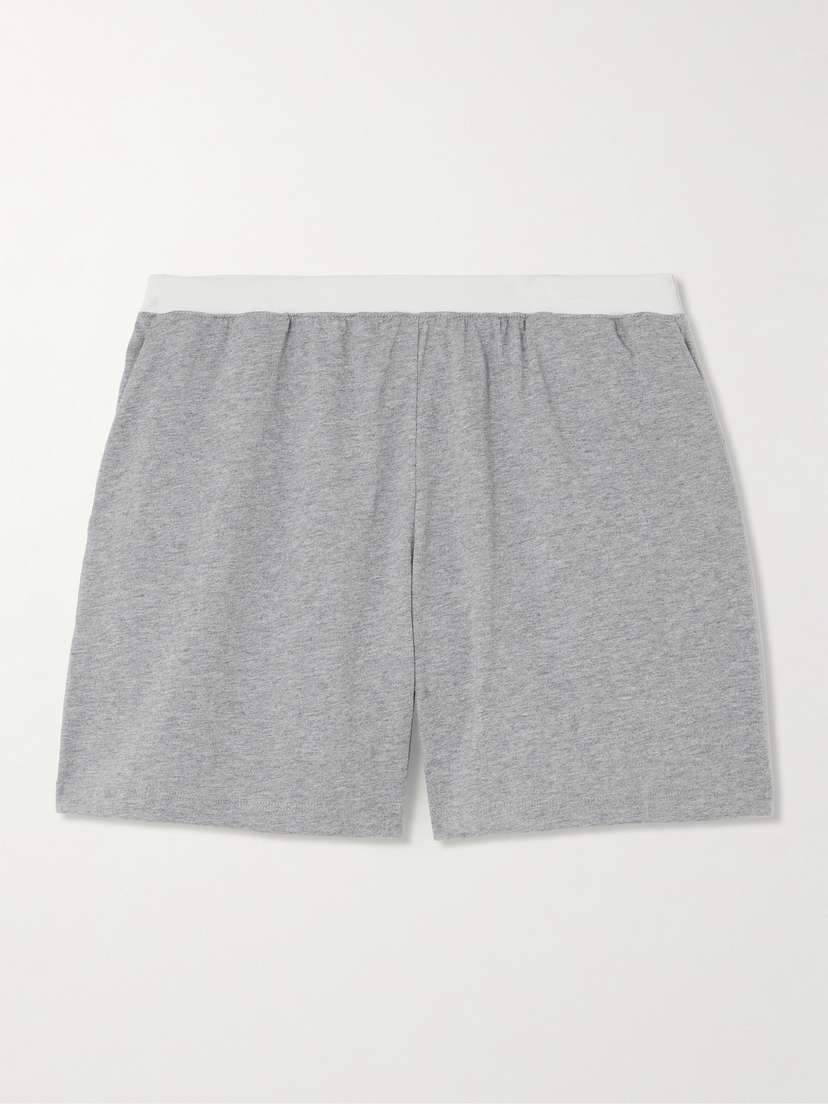 Skin Two-tone Organic Pima Cotton-jersey Shorts