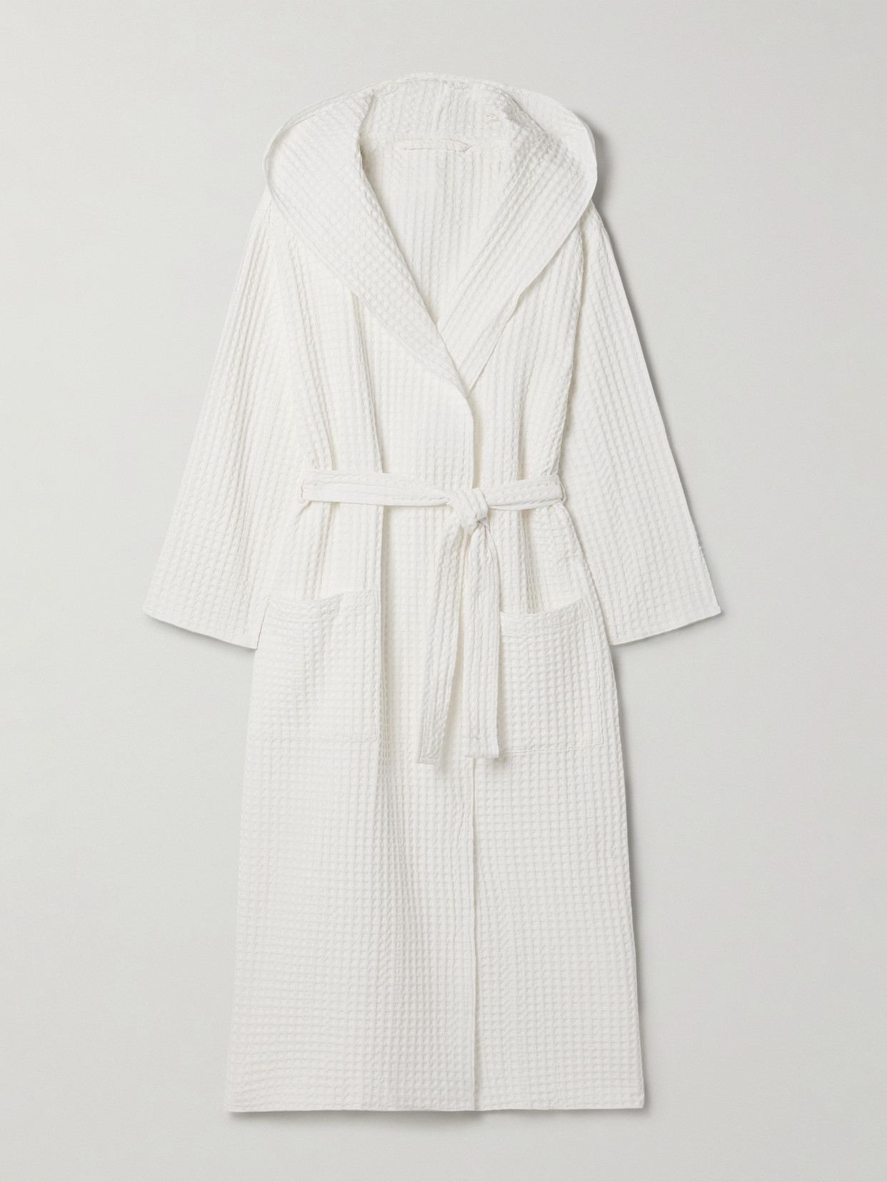 SKIN WELLNESS WAFFLE-KNIT ORGANIC COTTON ROBE