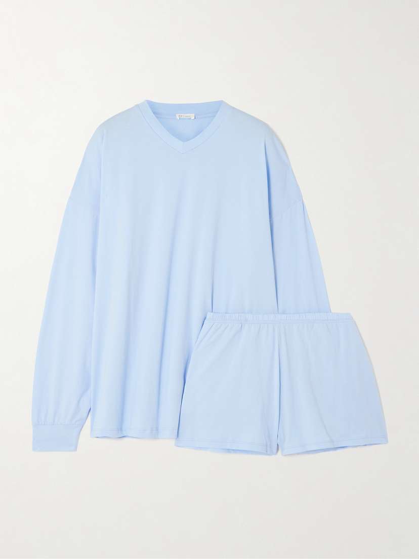 Skin Catalina Organic Pima Cotton-jersey Pajama Set