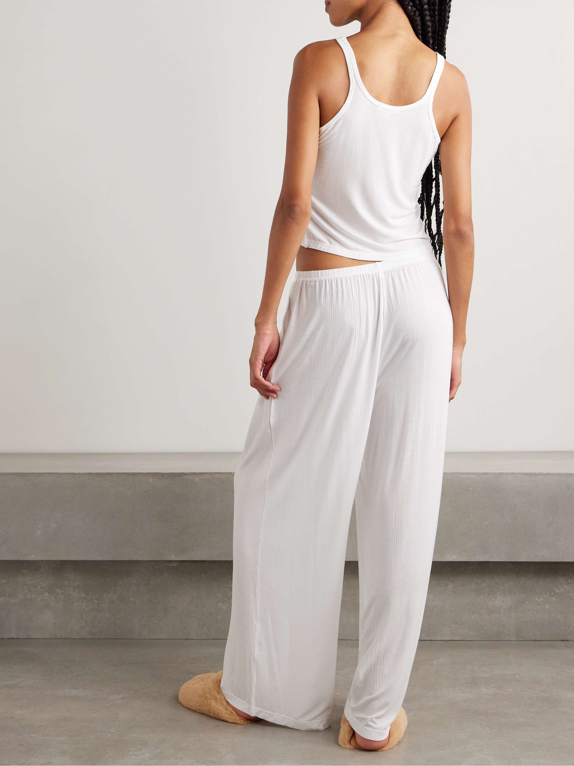 SKIN Dreamy ribbed stretchTENCEL™ Modal jersey pajama set NETAPORTER