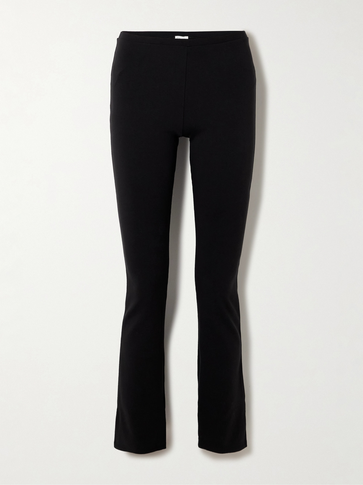 Skin Base Stretch Organic Pima Cotton-jersey Flared Pants In Black