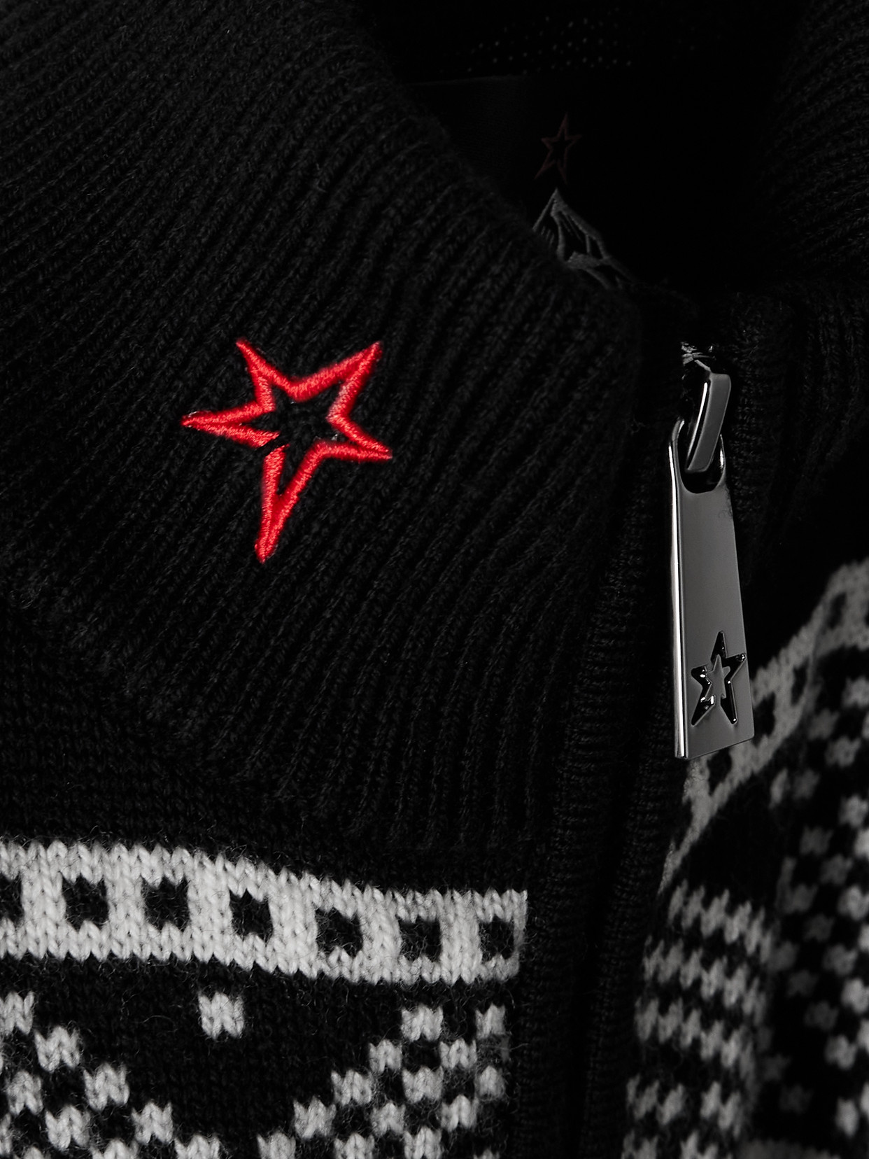 Perfect Moment Intarsia-knit Merino Wool Jumpsuit Xl In Black