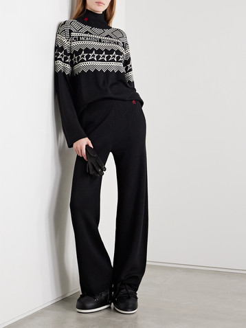 PERFECT MOMENT Jacquard-knit merino wool turtleneck sweater
