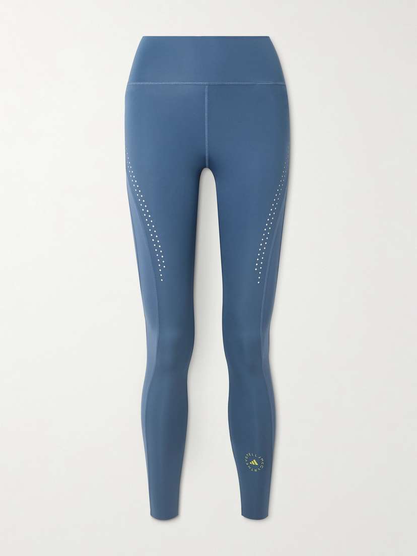 adidas by Stella McCartney Truepurpose Optime Perforated Printed Recycled Stretch-jersey Leggings