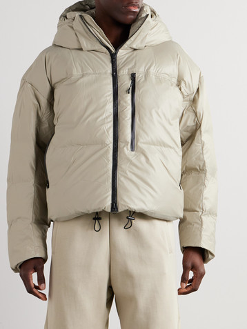 adidas by Stella McCartney TrueNature hooded quilted padded recycled-shell jacket