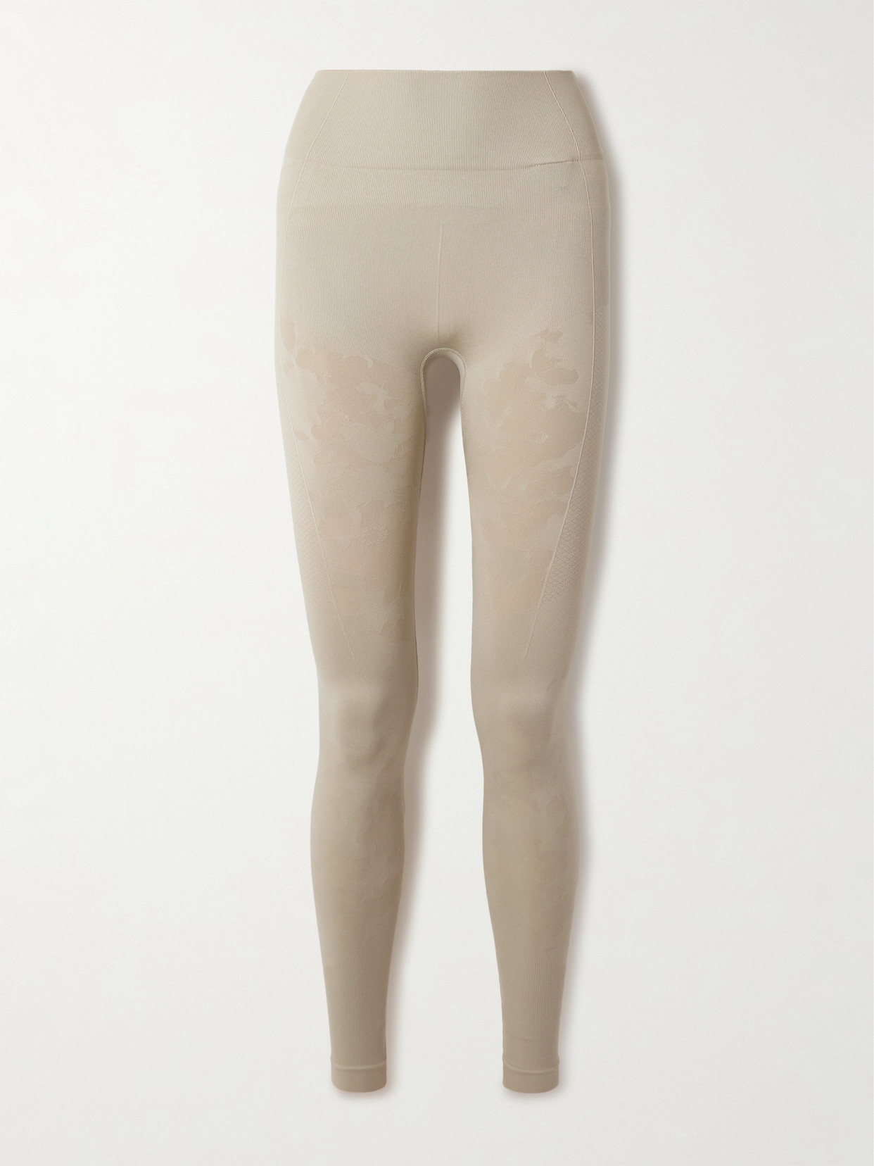 Adidas By Stella Mccartney Truestrength Paneled Printed Stretch Leggings In Neutrals