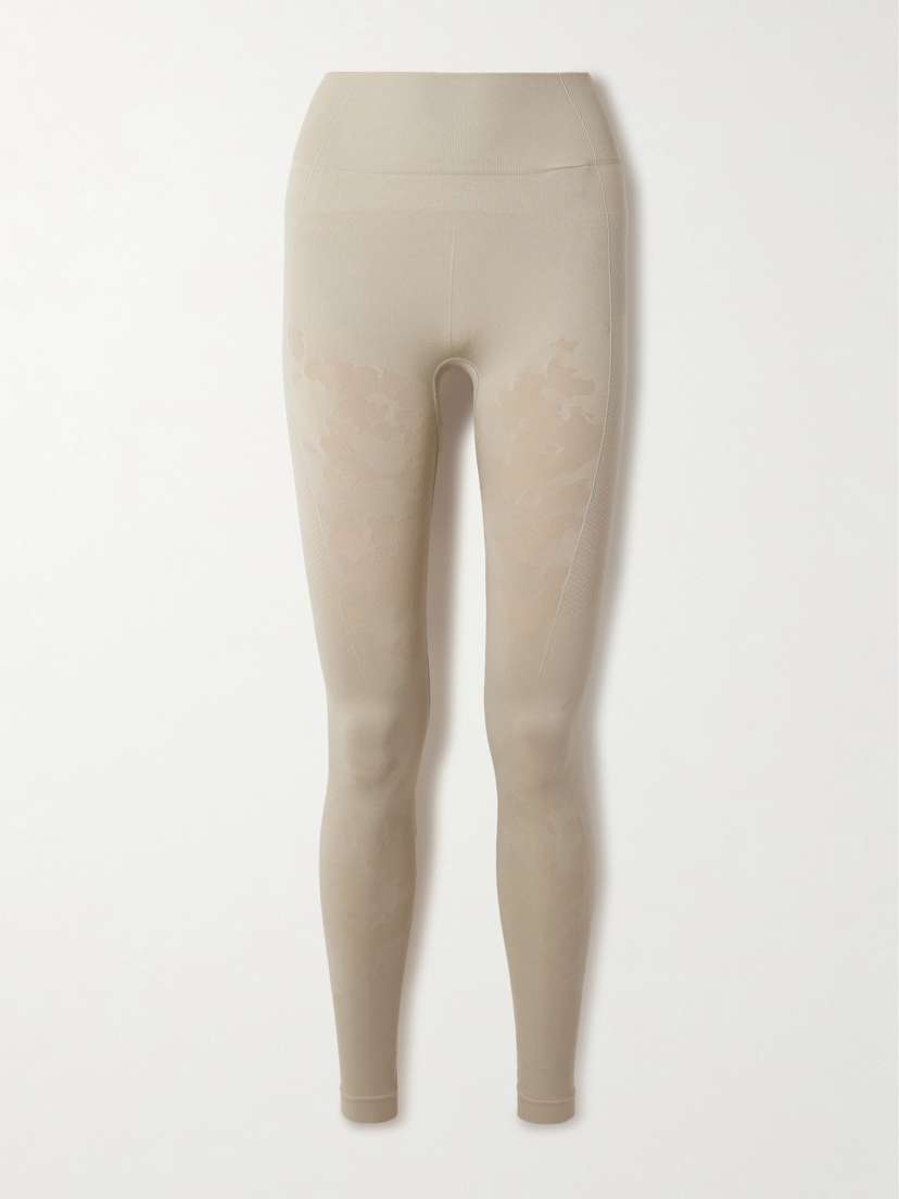 adidas by Stella McCartney Truestrength Paneled Printed Stretch Leggings