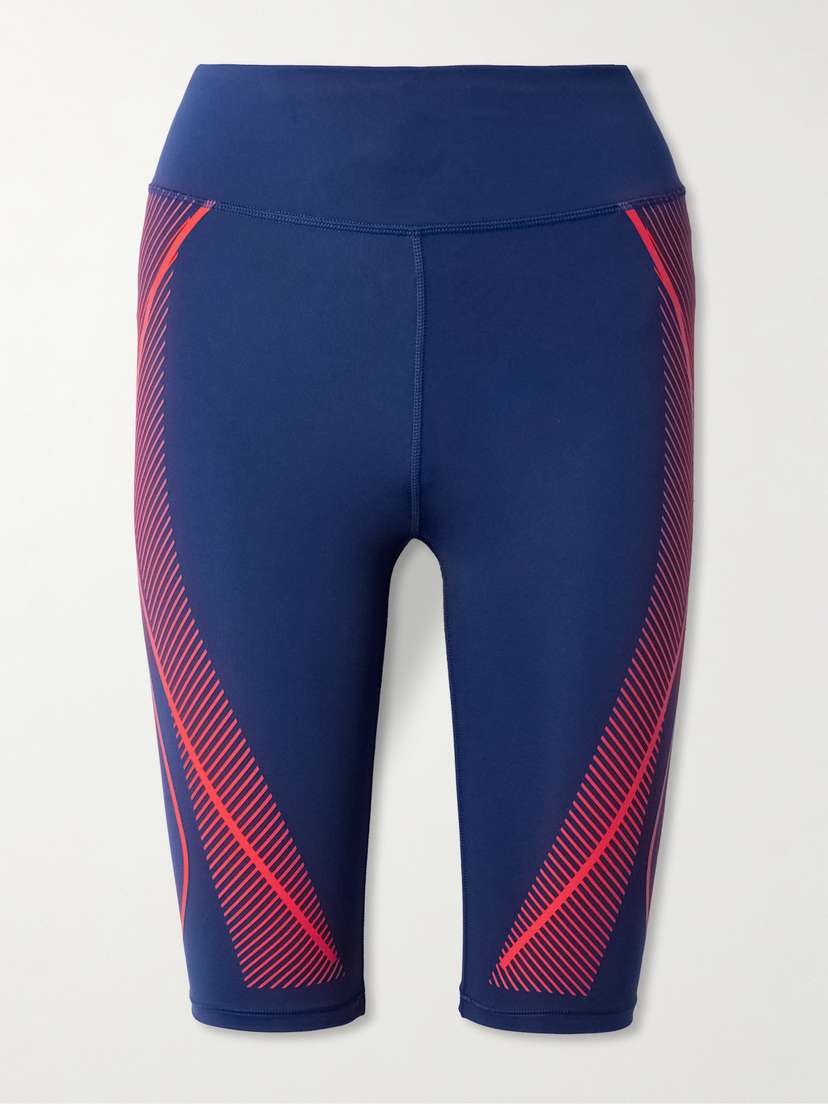 adidas by Stella McCartney Truepace Bike Cropped Printed Stretch Recycled-leggings