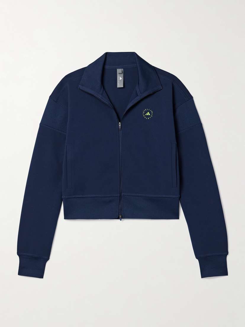 adidas by Stella McCartney Truecasuals Cropped Printed Recycled Tech-jersey Track Jacket