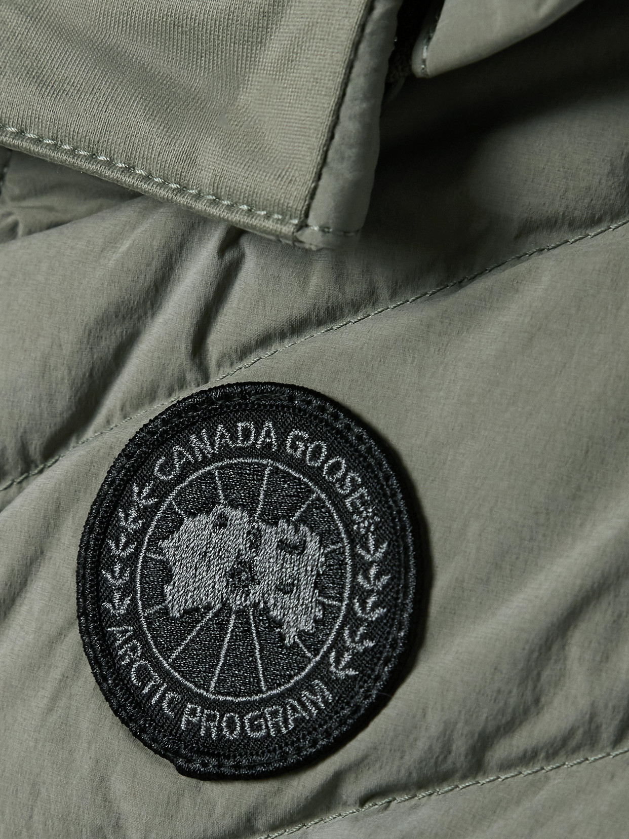 Canada Goose Clair Hooded Quilted Padded Shell Down Vest In Green