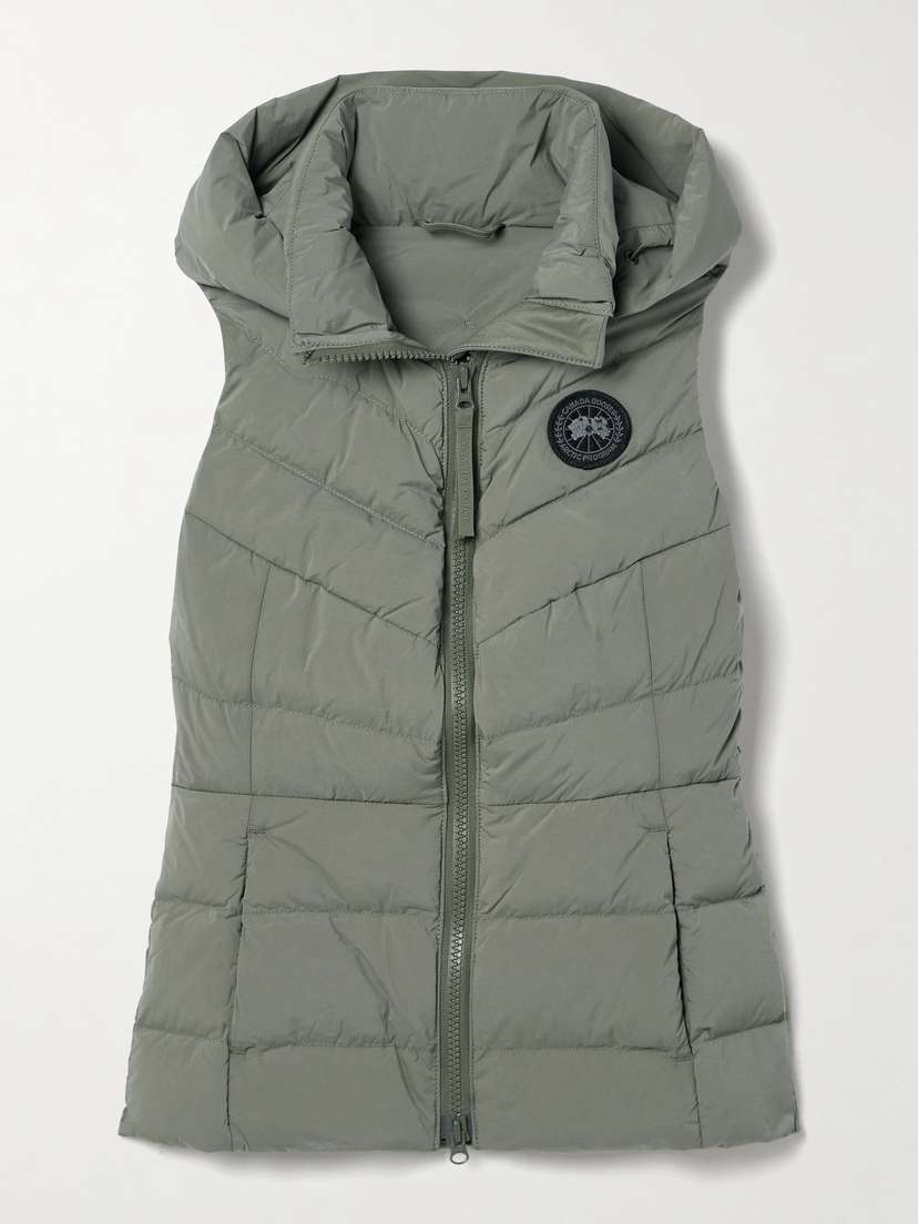 Canada Goose Clair Hooded Quilted Padded Shell Down Vest