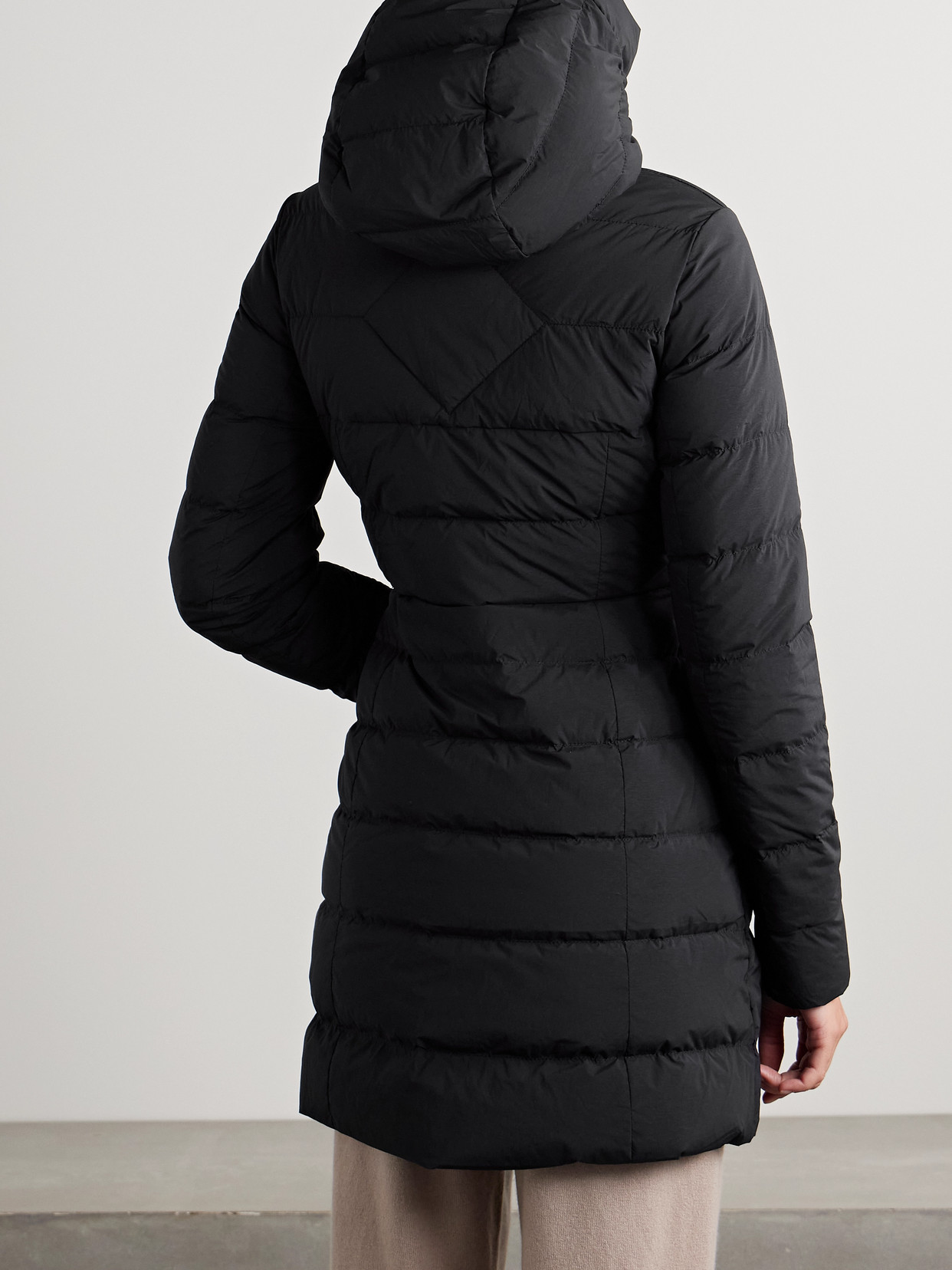 Shop Canada Goose Clair Hooded Quilted Aira Down Coat In Black