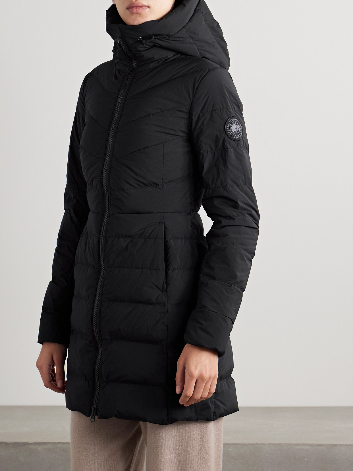 CANADA GOOSE CLAIR HOODED QUILTED AIRA DOWN COAT
