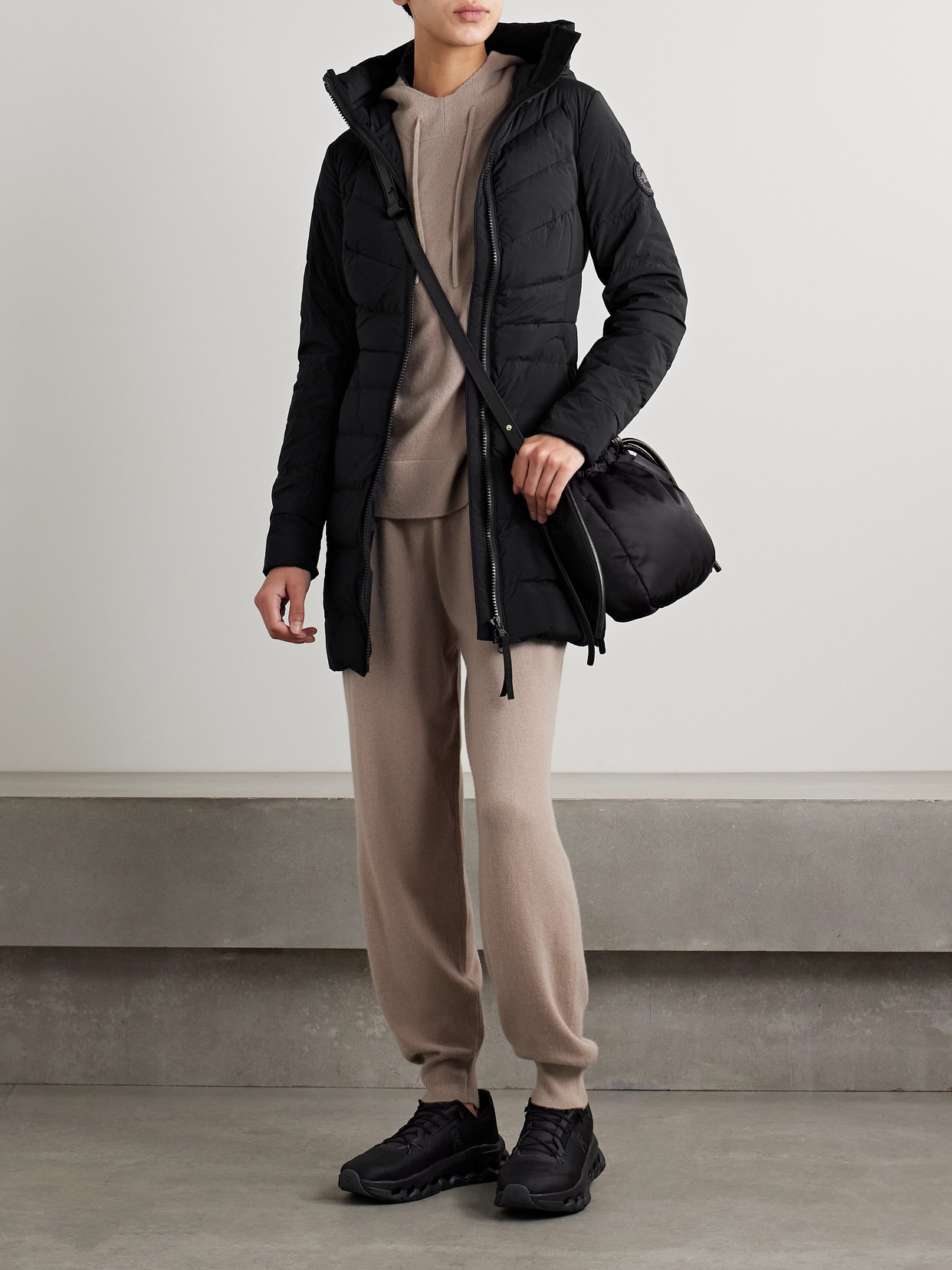 CANADA GOOSE CLAIR HOODED QUILTED AIRA DOWN COAT