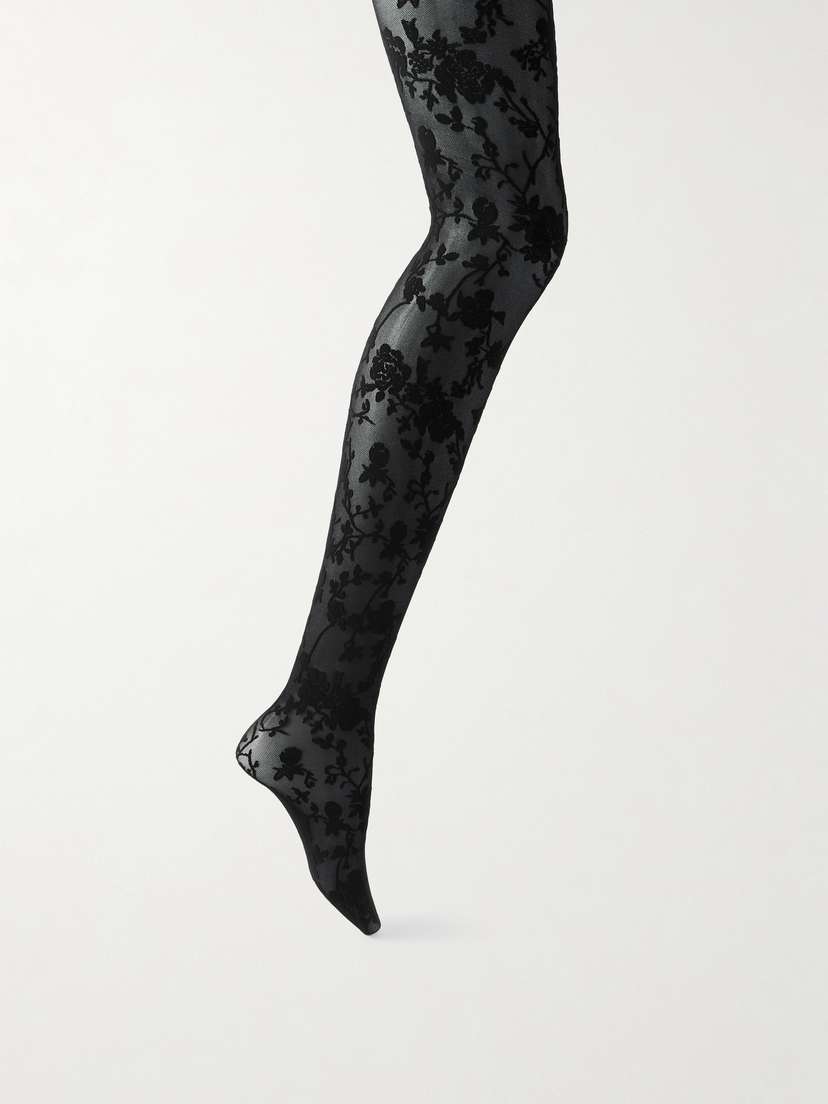Wolford Flower 30 Denier Jacquard-knit Tights
