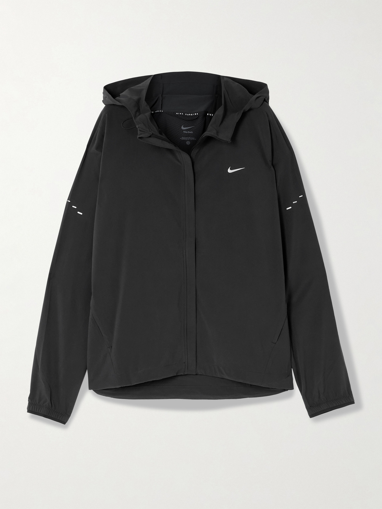 Nike Swift Hooded Stretch-jersey Jacket In Black