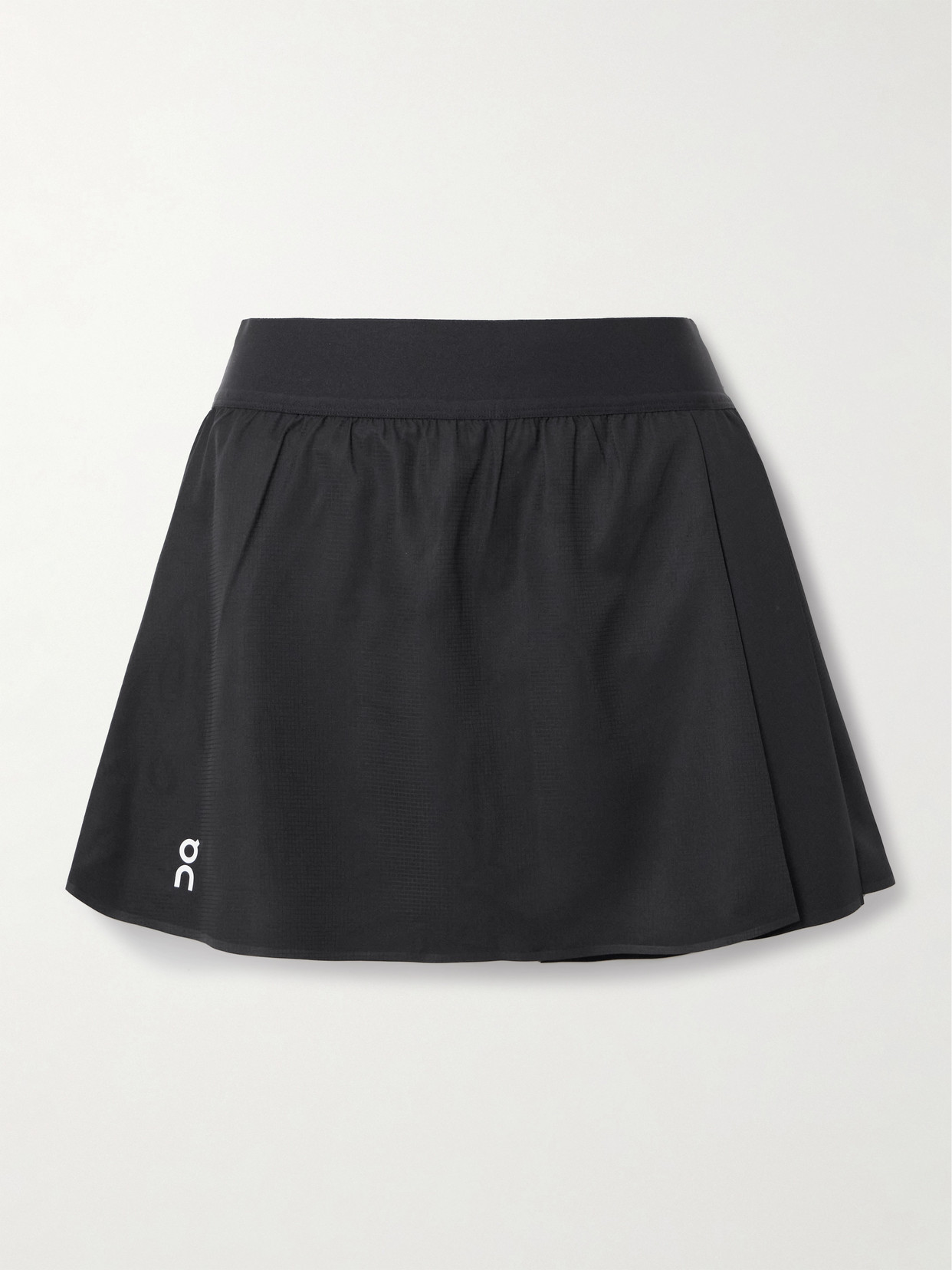 On Court Pleated Recycled-jersey Tennis Skirt In Black