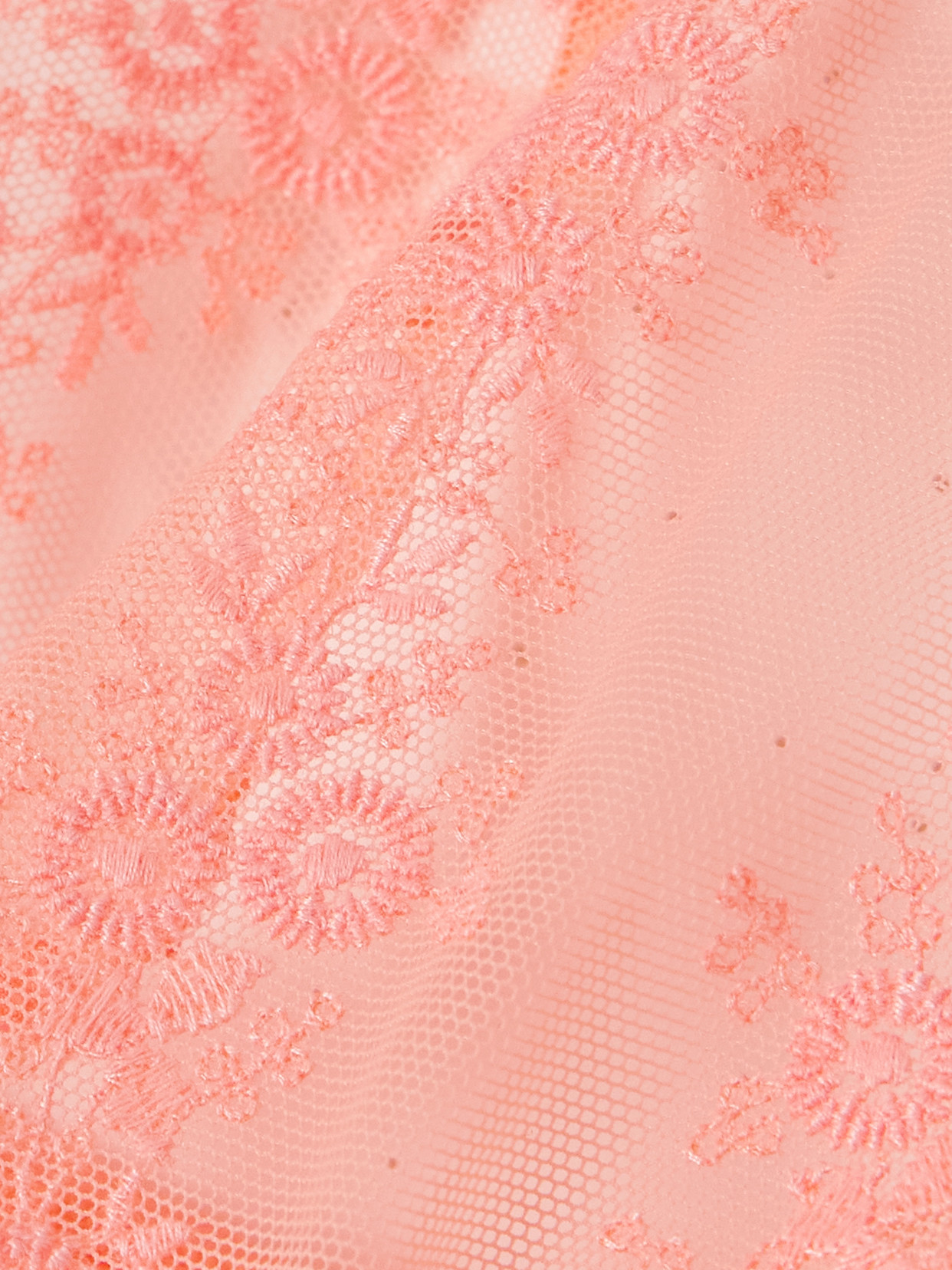 Eres Fleur Du Sel Embroidered Stretch-tulle Underwired Soft-cup Bra In Pink