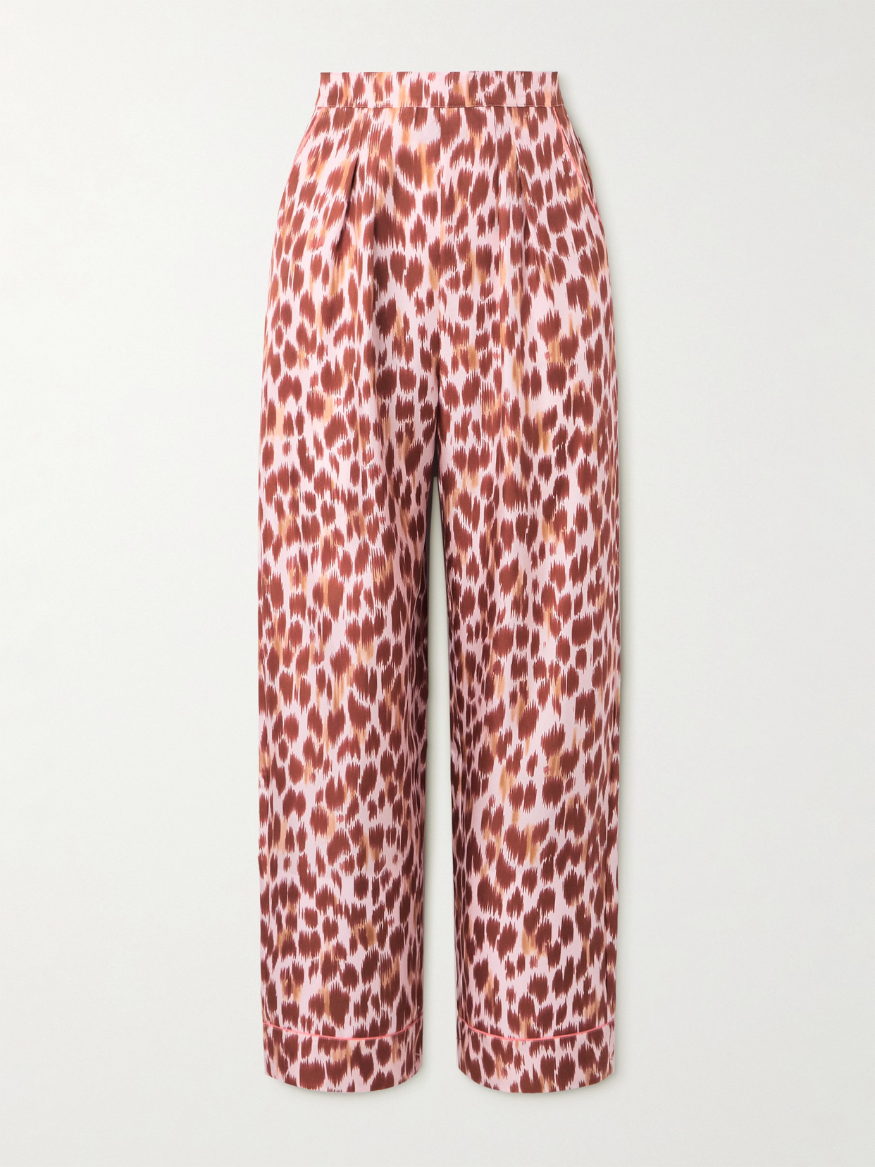 Eres Fauve Jaragua Pleated Printed Silk-twill Pajama Pants In Red