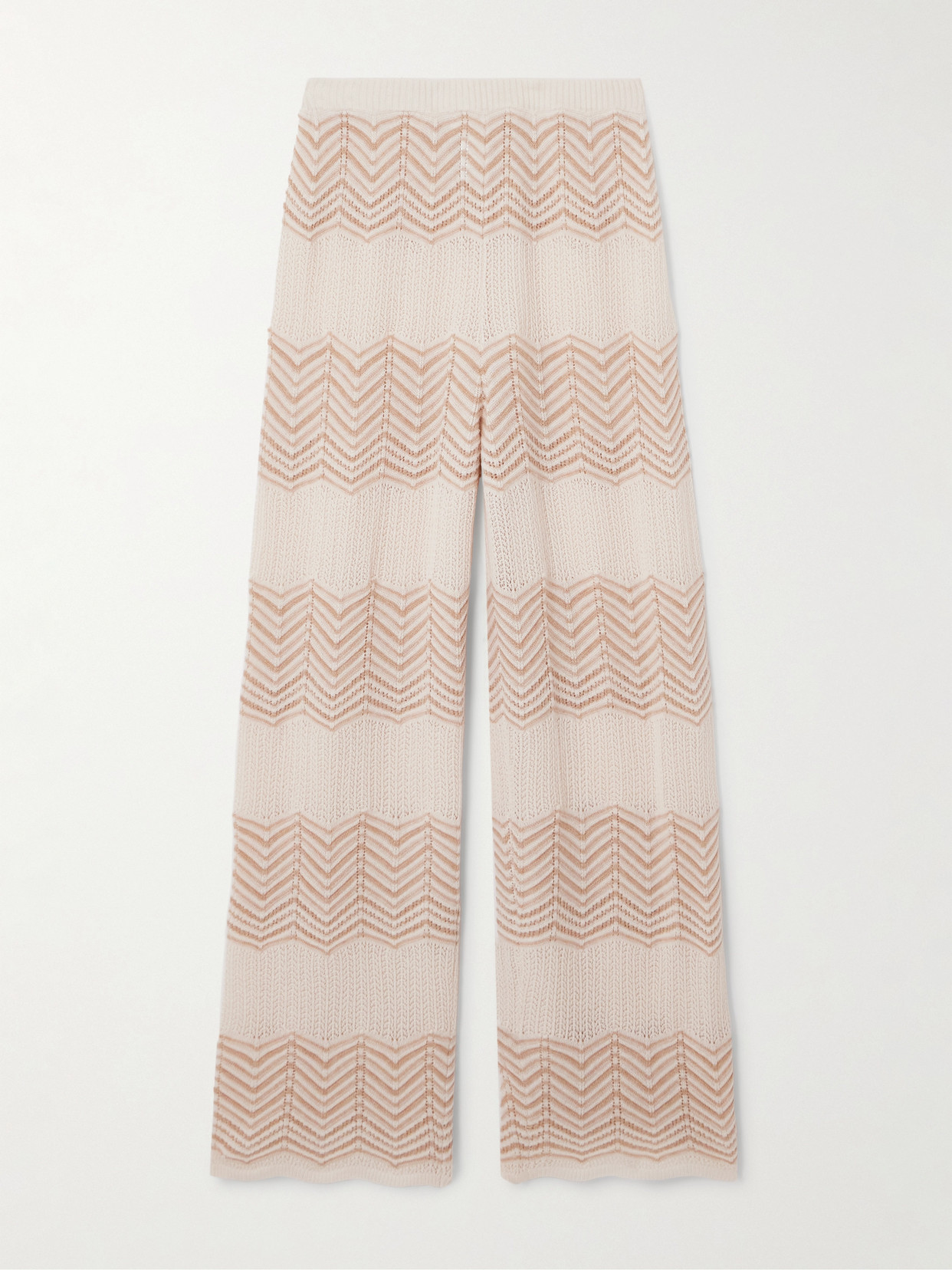 Eres Marin Traversée Wool And Cashmere-blend Pants In Cream