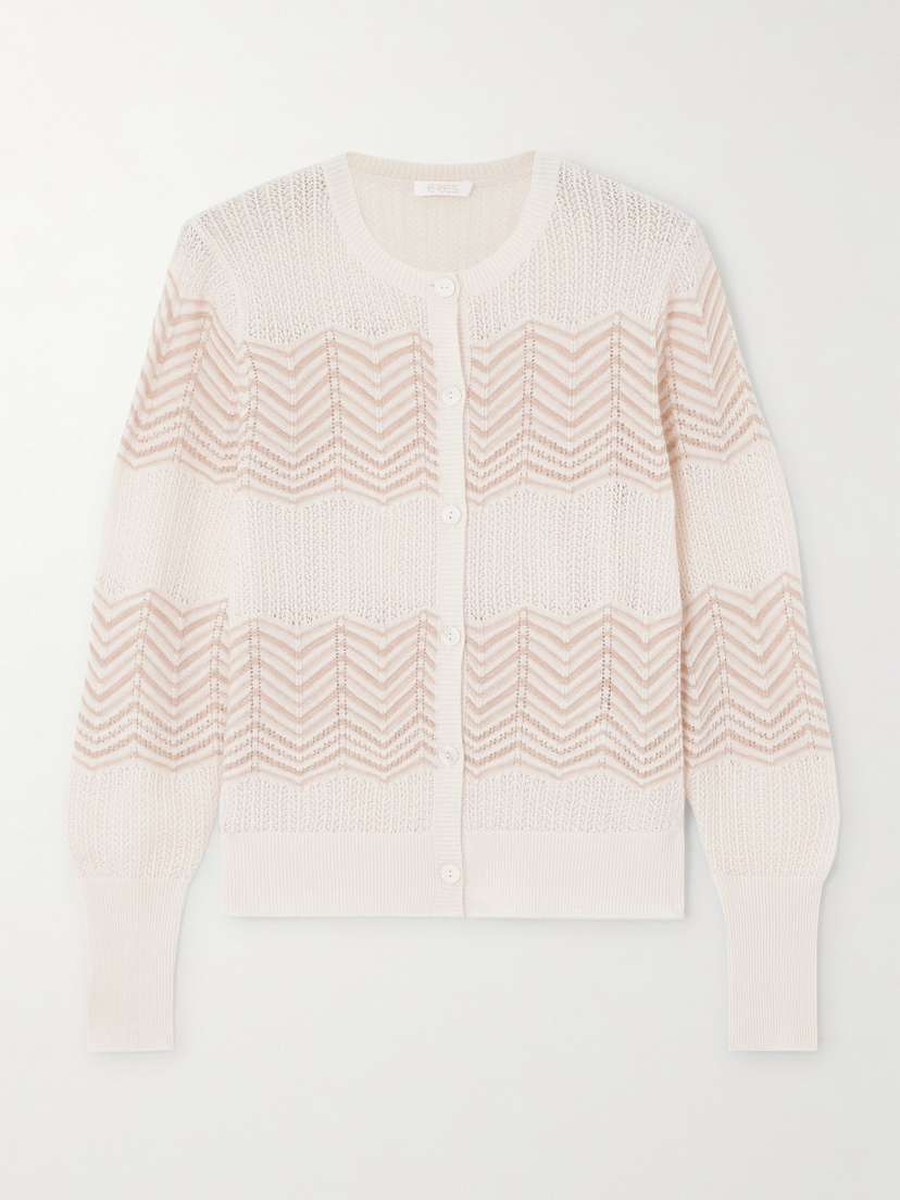 Eres Marin Pompons Wool And Cashmere-blend Cardigan