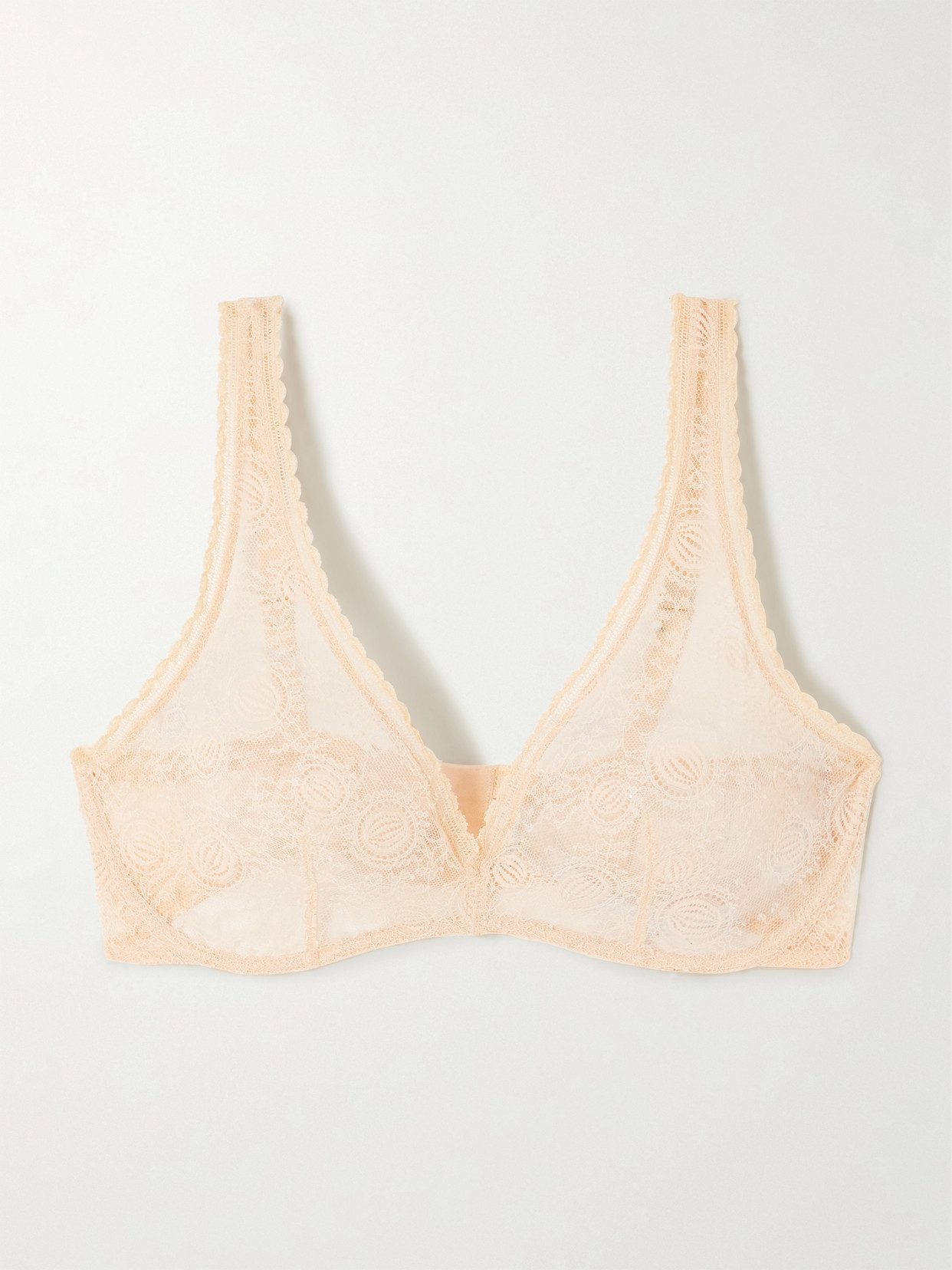 Eres Rubellite Stretch-leavers Lace Bra In Pink