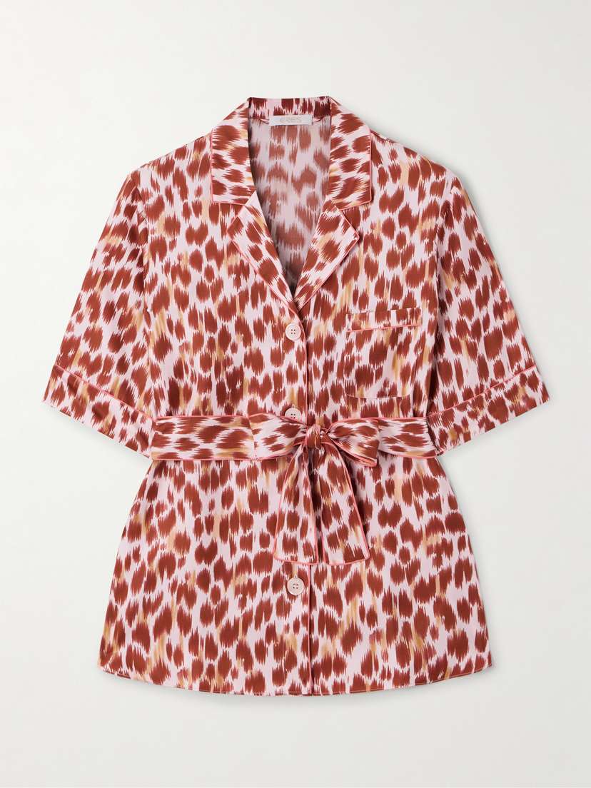 Eres Fauve Tlemeda Silk-twill Printed Pajama Shirt