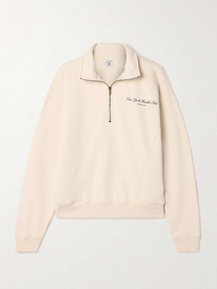 Sporty & Rich Printed Cotton-jersey Sweatshirt