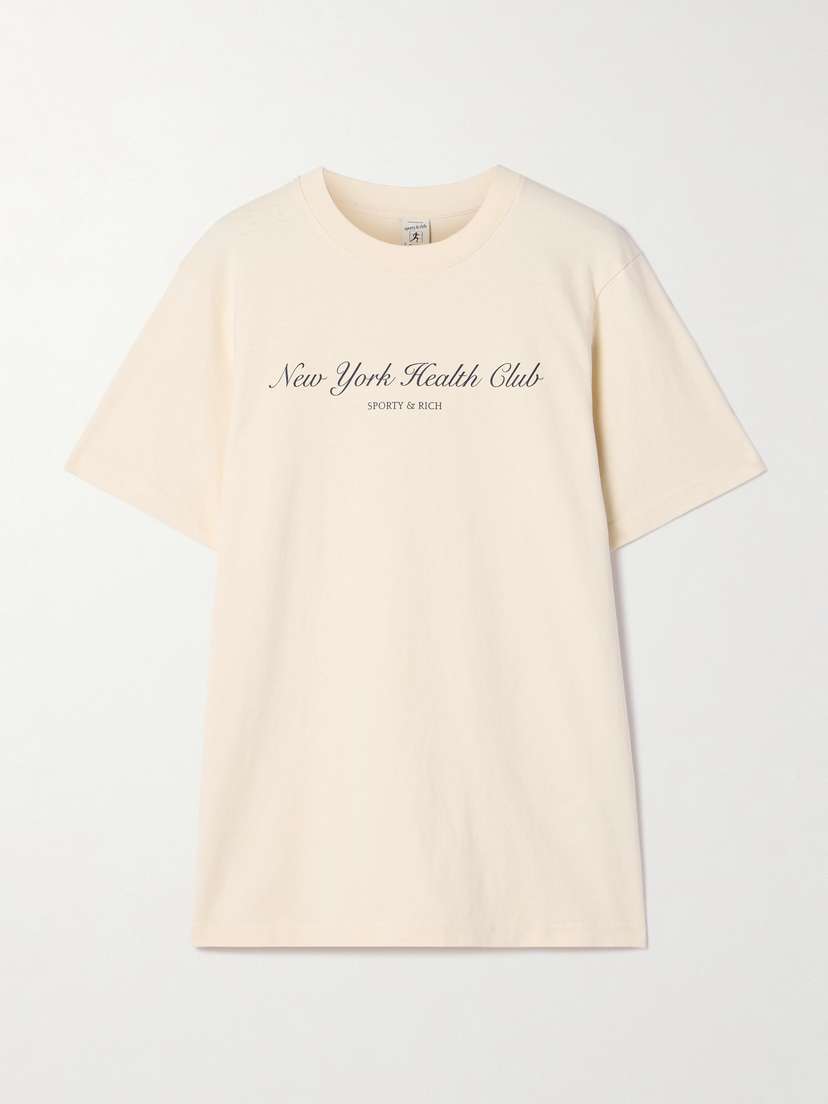 Sporty & Rich Printed Cotton-jersey T-shirt