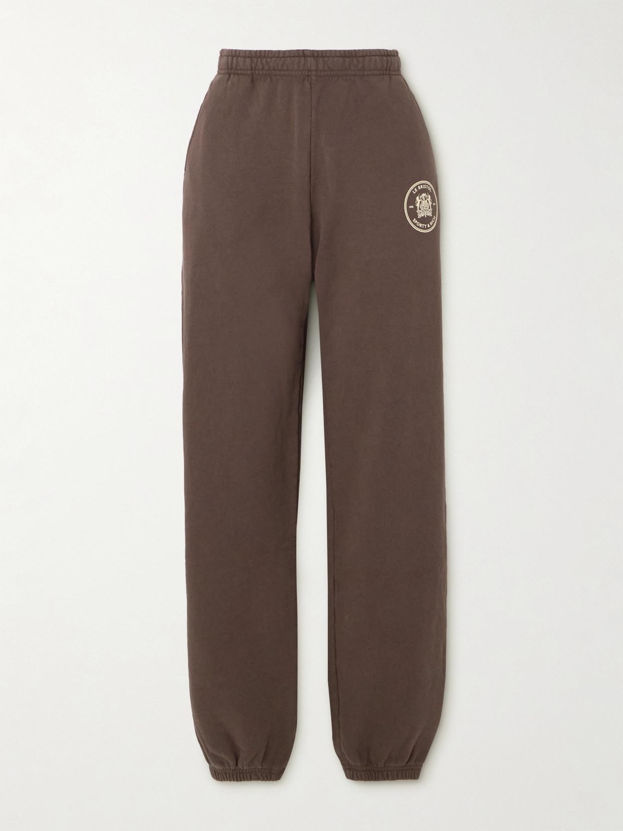 Sporty And Rich Bristol Crest 100th Pants In Brown