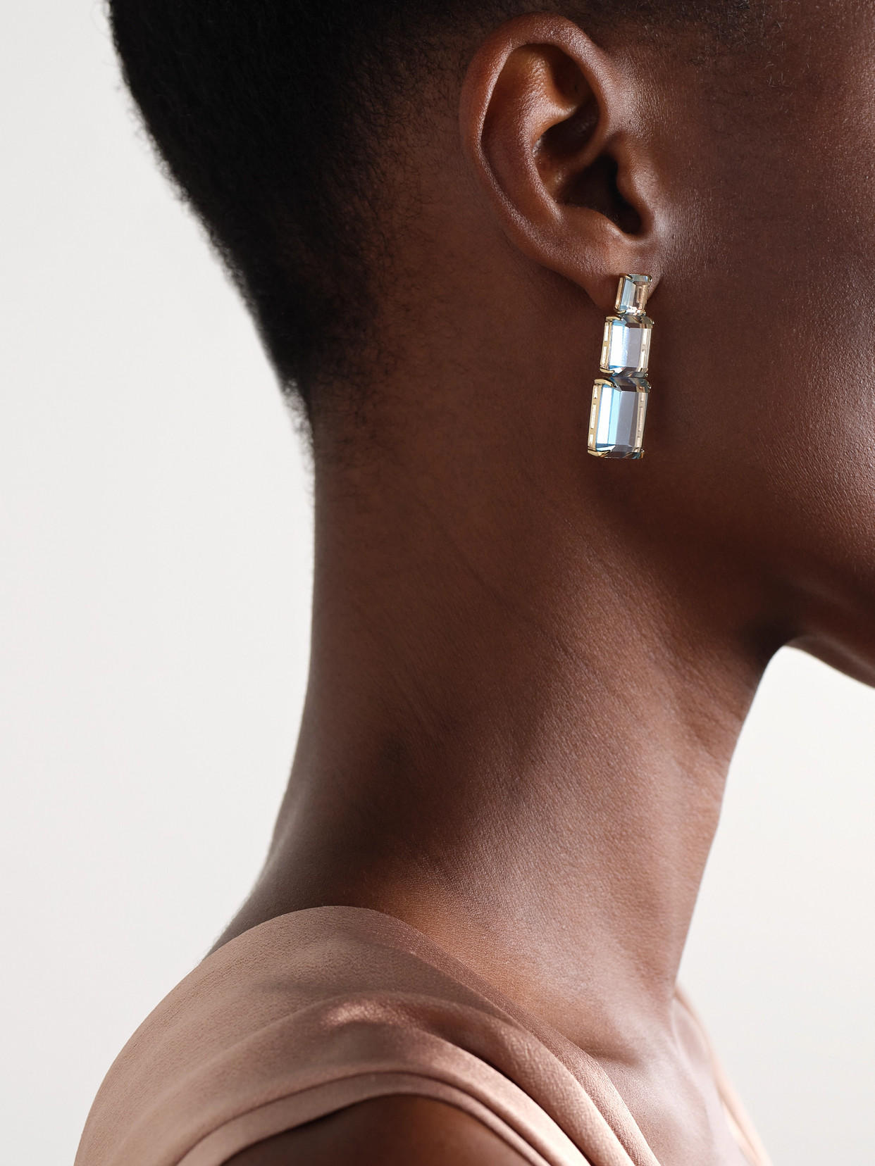 Mateo Arithmetic Composition 14-karat Gold Topaz Earrings In Gold