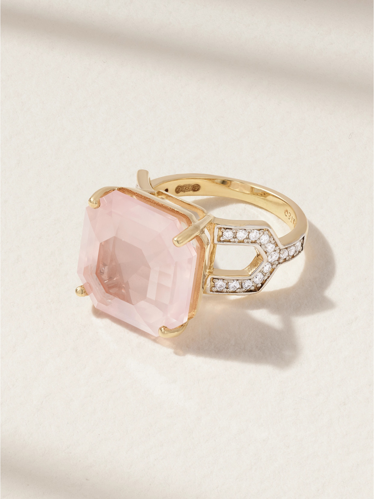 Mateo 14-karat Gold Topaz And Diamond Ring