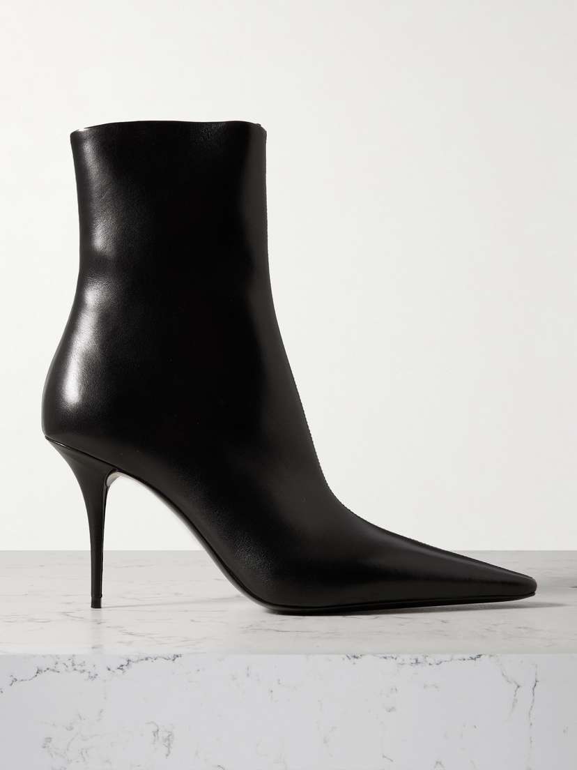 Saint Laurent Ashley Leather Ankle Boots