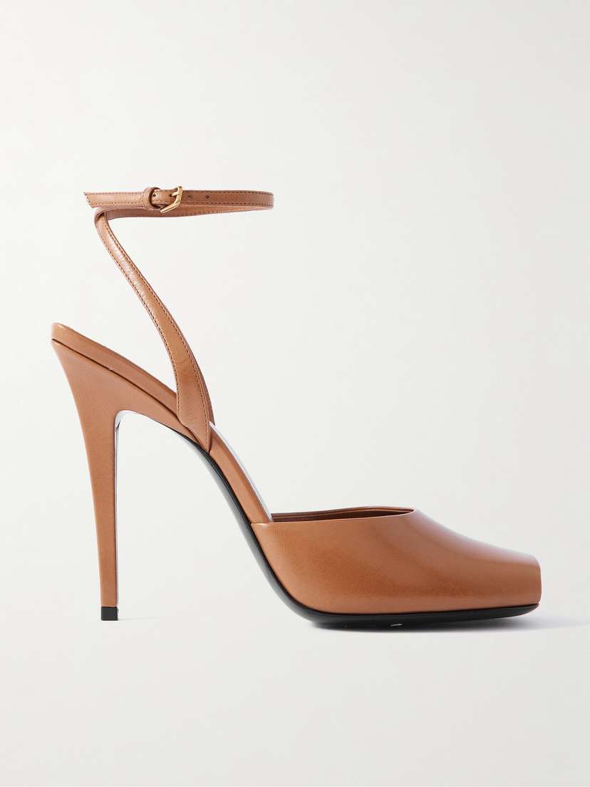 Saint Laurent La Scandale Leather Sandals