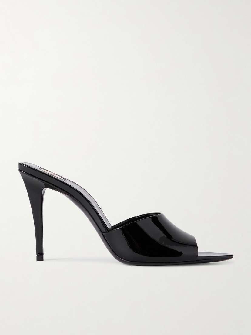 Saint Laurent Romy Patent-leather Mules