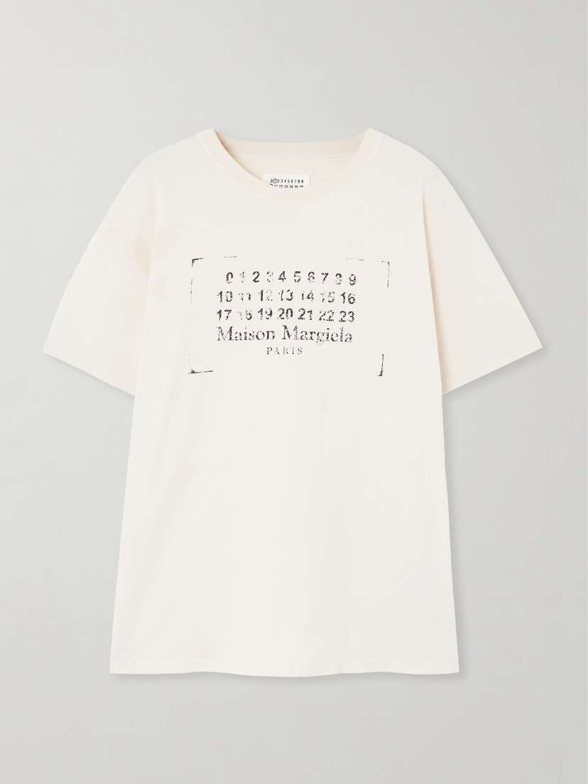 Maison Margiela Printed Cotton-jersey T-shirt