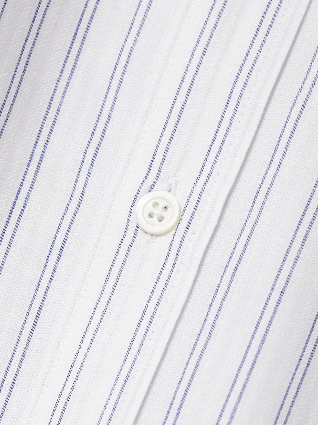 Maison Margiela Oversized Striped Cotton Shirt In White