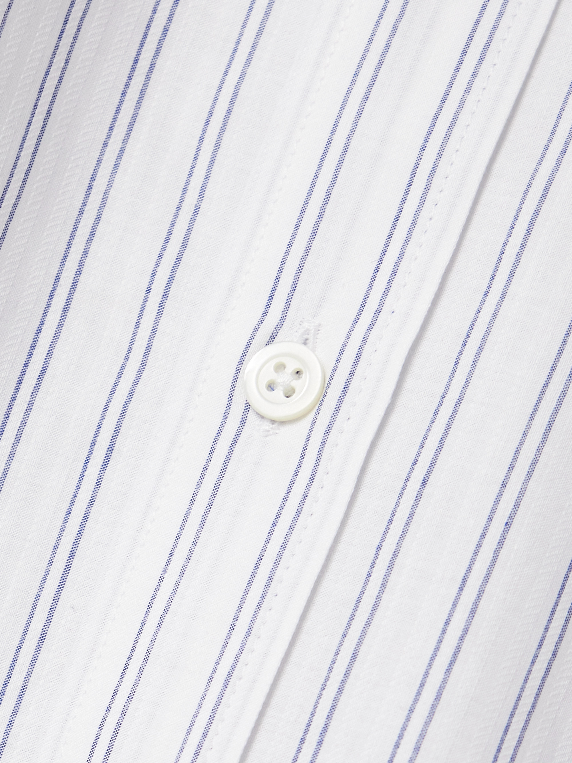 Maison Margiela Oversized striped cotton shirt thumbnail