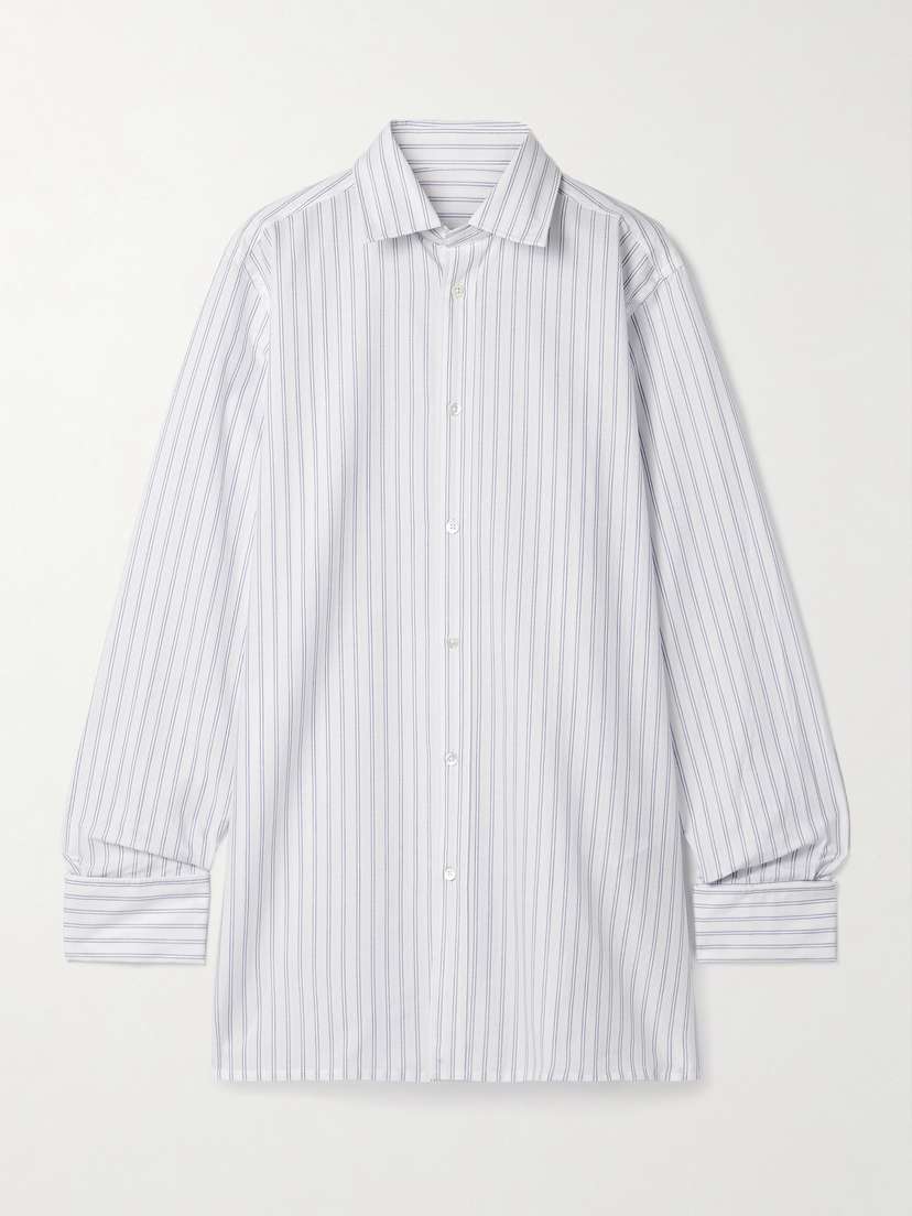 Maison Margiela Oversized Striped Cotton Shirt
